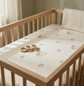 Serene Bear & Botanicals Crib Sheet — Fitted Baby Bedding