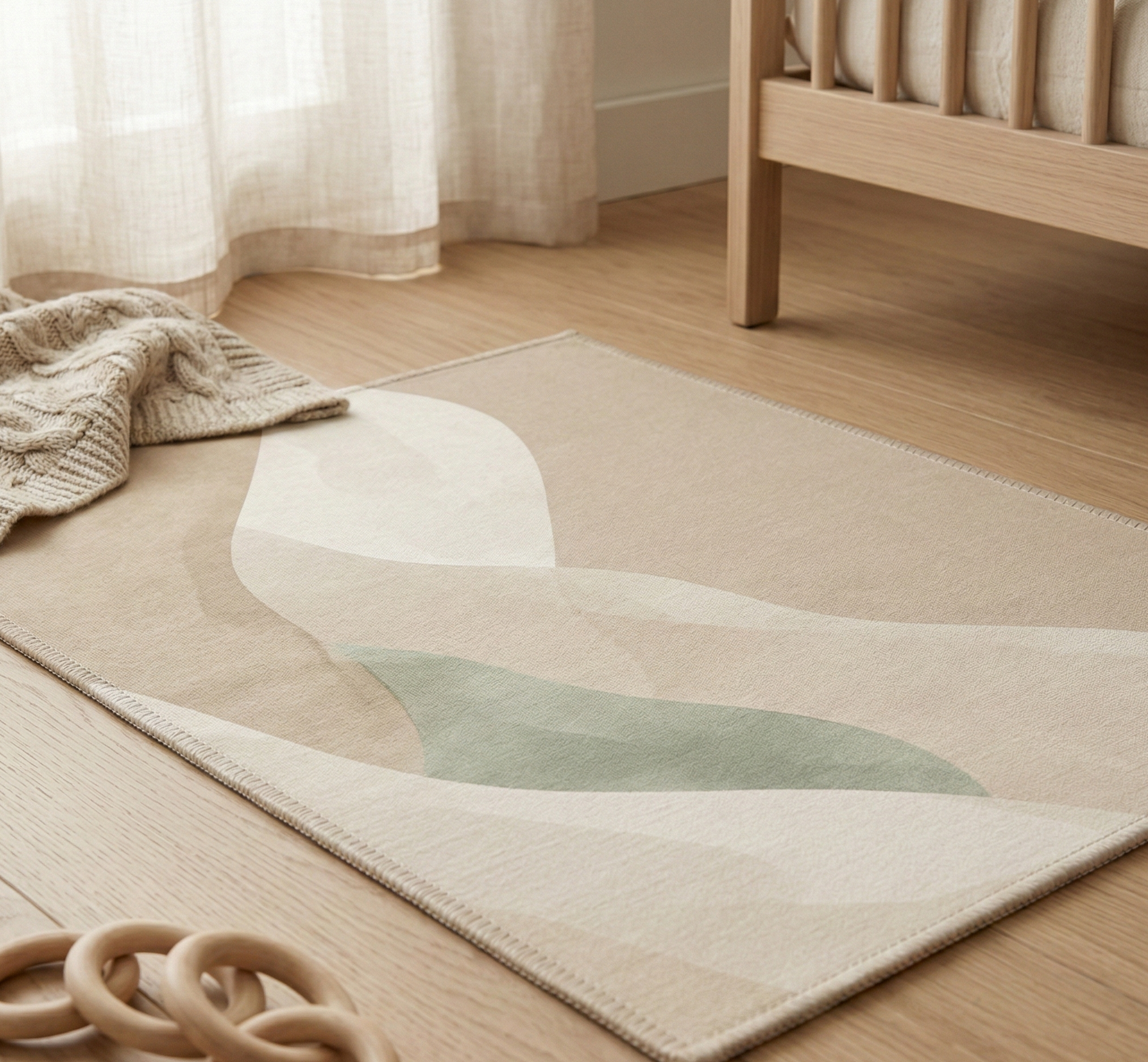 The Serene Desert Wave Area Rug
