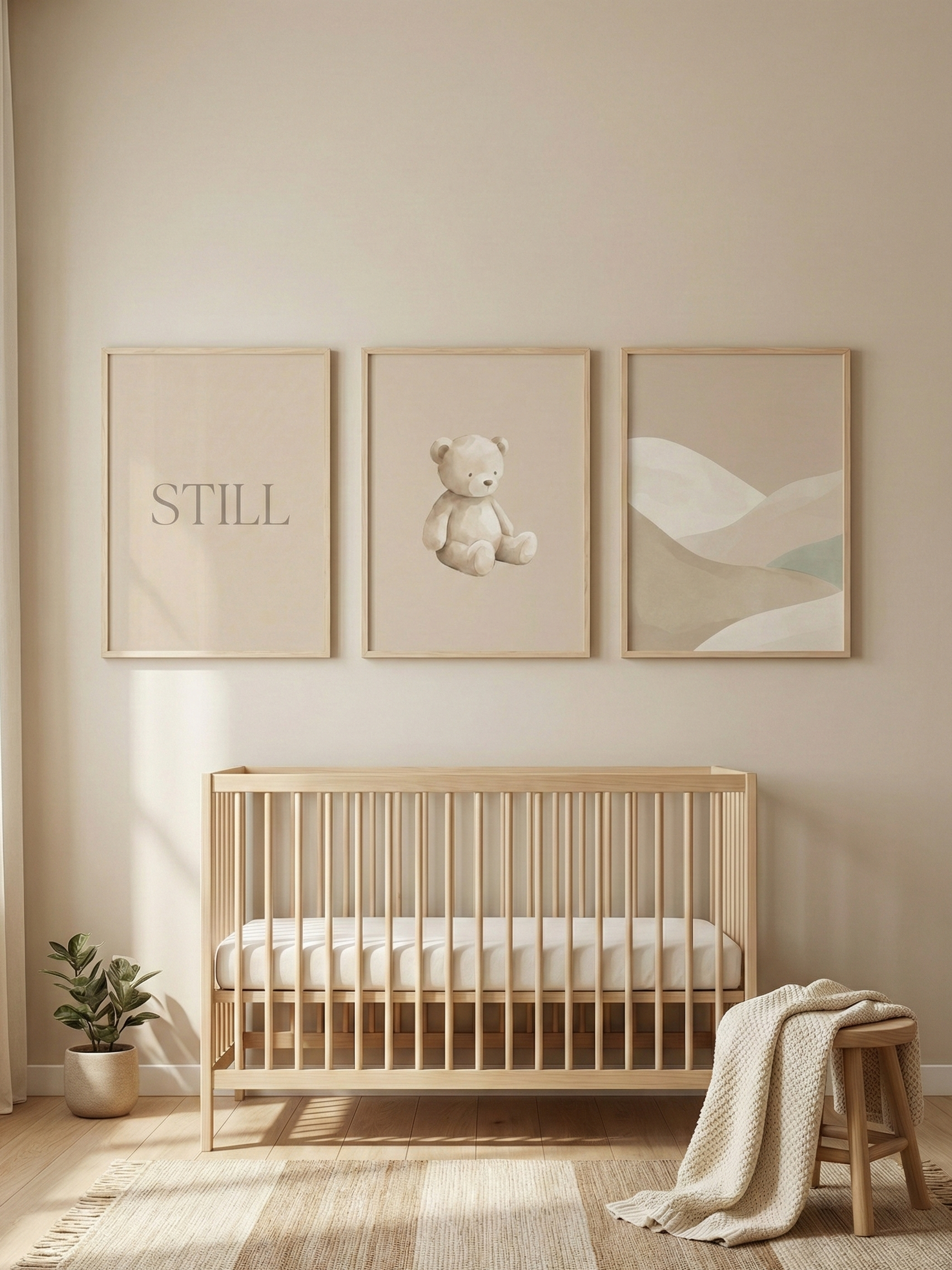 Calm Nursery Set x 3 - Wall Art Posters