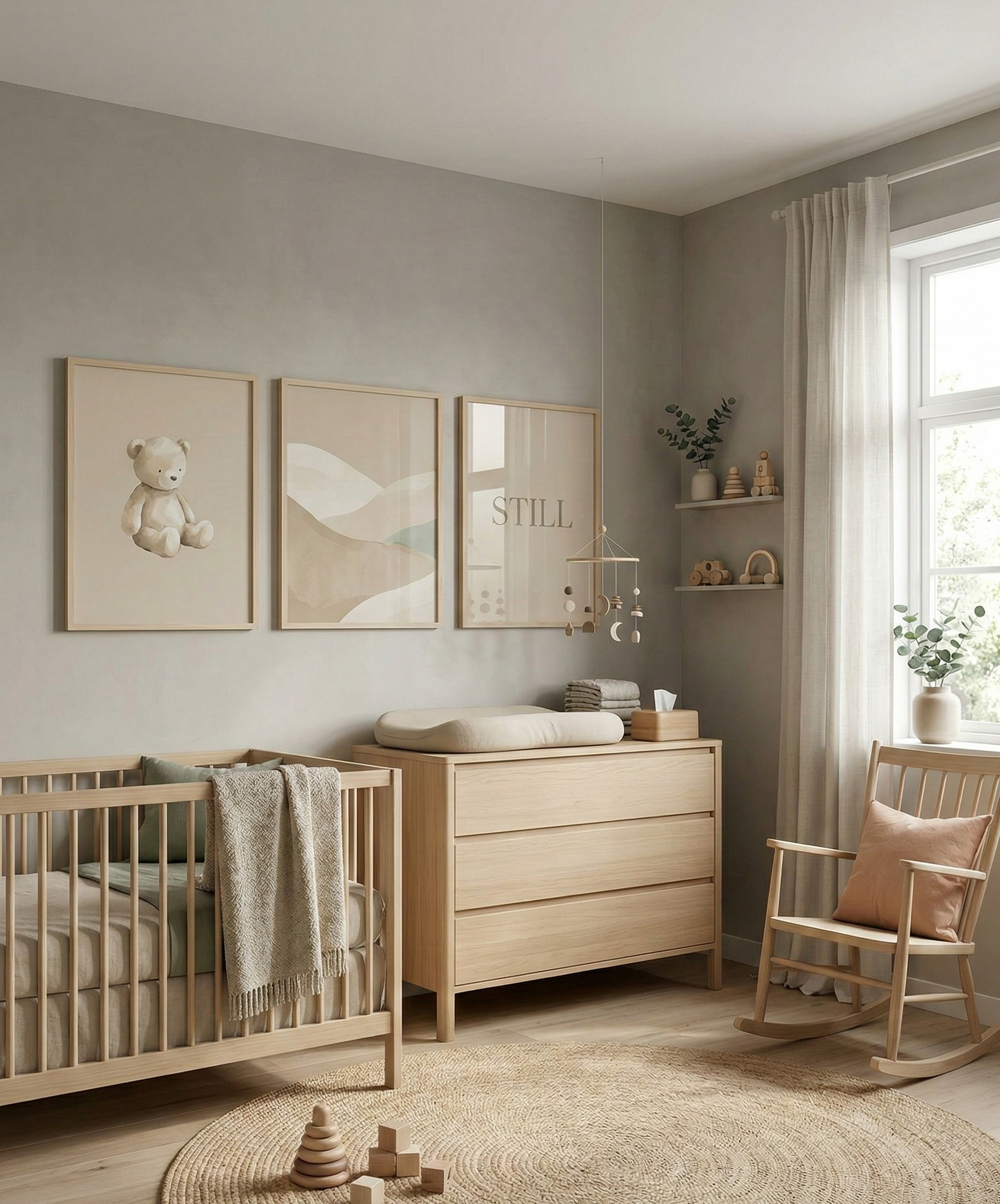 Calm Nursery Set x 3 - Wall Art Posters